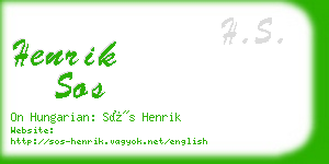 henrik sos business card